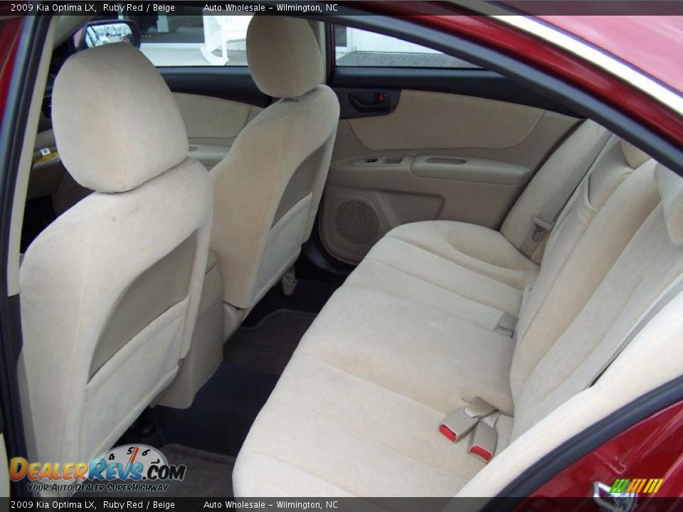 2009 Kia Optima LX Ruby Red / Beige Photo #7