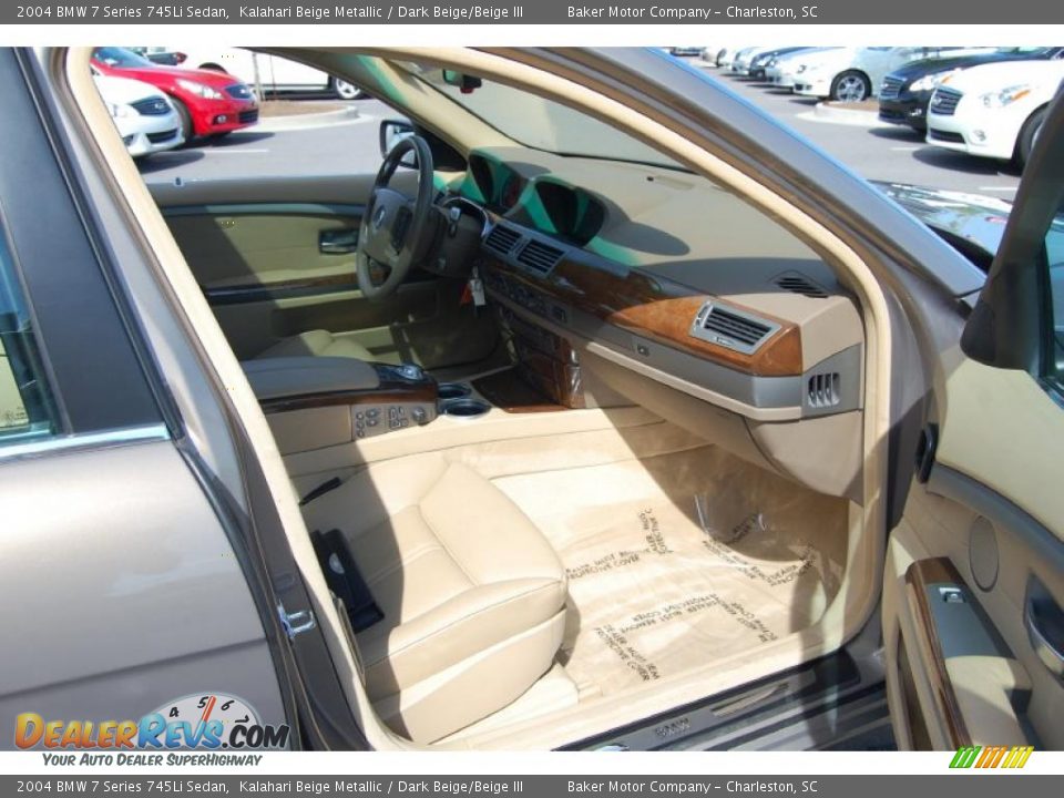 2004 BMW 7 Series 745Li Sedan Kalahari Beige Metallic / Dark Beige/Beige III Photo #12