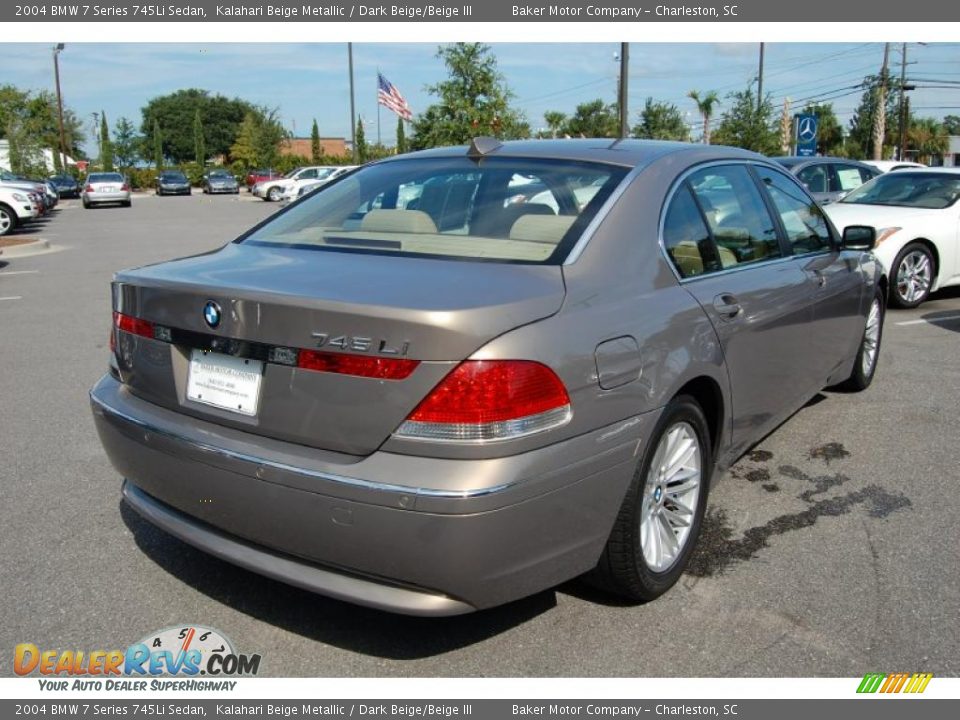 2004 BMW 7 Series 745Li Sedan Kalahari Beige Metallic / Dark Beige/Beige III Photo #16