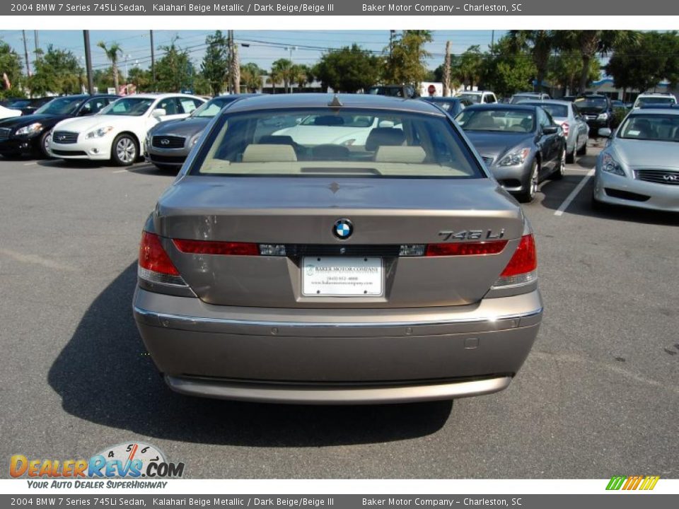 2004 BMW 7 Series 745Li Sedan Kalahari Beige Metallic / Dark Beige/Beige III Photo #17