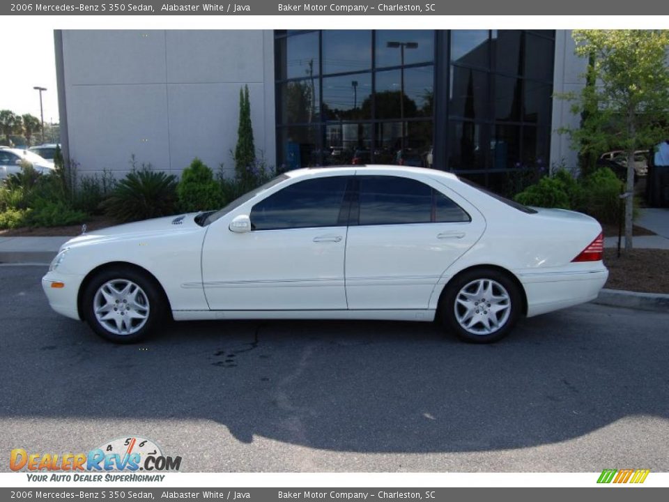 2006 Mercedes-Benz S 350 Sedan Alabaster White / Java Photo #2