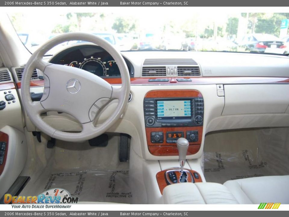 2006 Mercedes-Benz S 350 Sedan Alabaster White / Java Photo #3