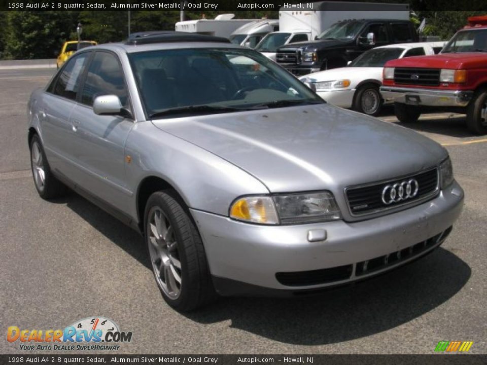 1998 Audi A4 2.8 quattro Sedan Aluminum Silver Metallic / Opal Grey Photo #2