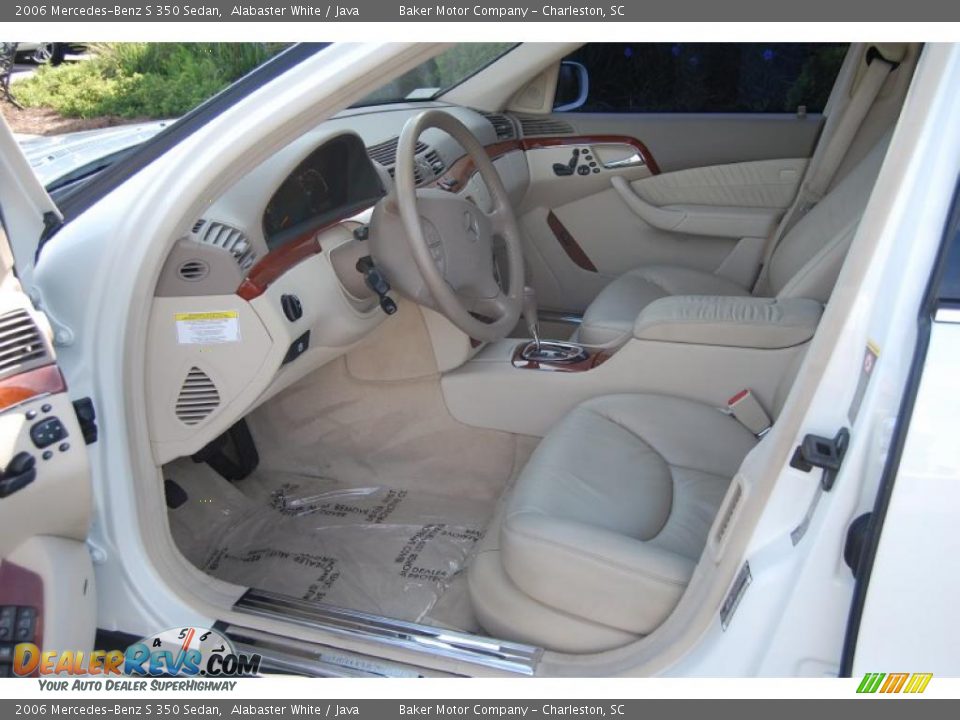 2006 Mercedes-Benz S 350 Sedan Alabaster White / Java Photo #5