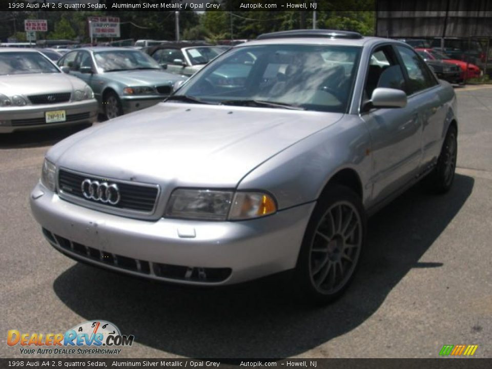 1998 Audi A4 2.8 quattro Sedan Aluminum Silver Metallic / Opal Grey Photo #3