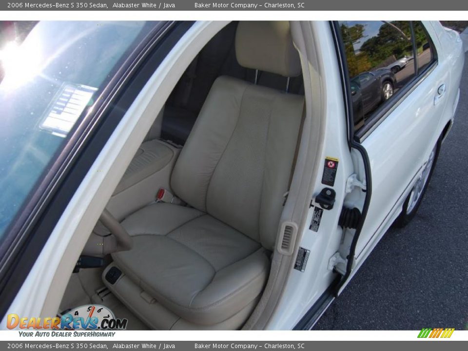 2006 Mercedes-Benz S 350 Sedan Alabaster White / Java Photo #6