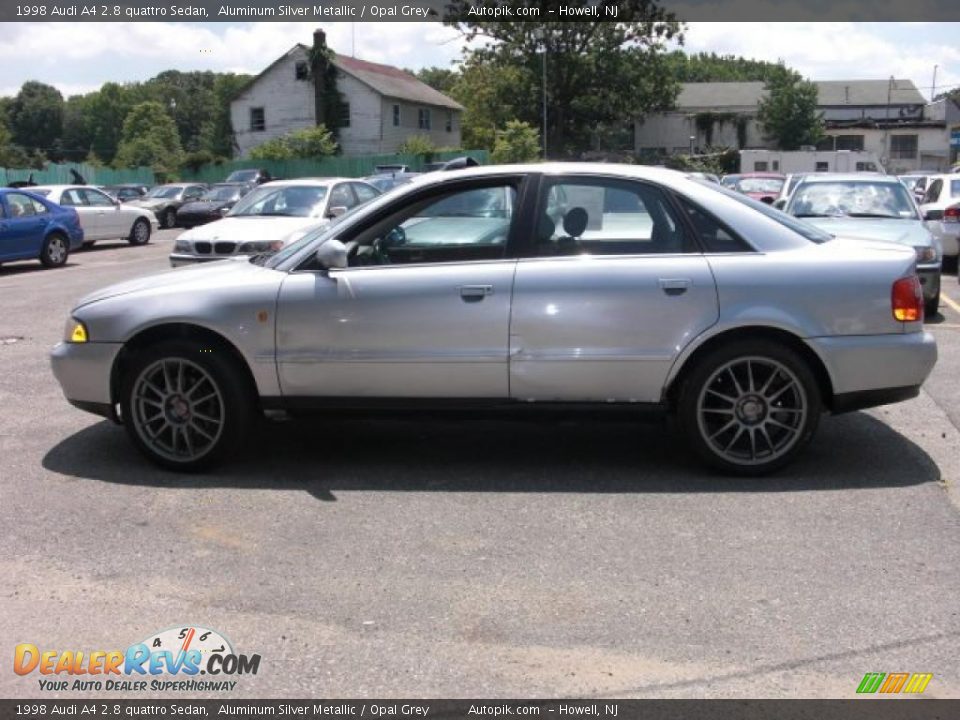 1998 Audi A4 2.8 quattro Sedan Aluminum Silver Metallic / Opal Grey Photo #4