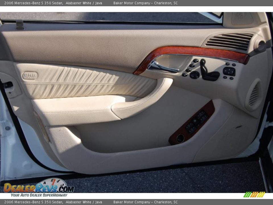 2006 Mercedes-Benz S 350 Sedan Alabaster White / Java Photo #7