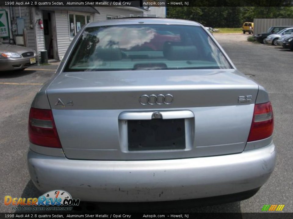 1998 Audi A4 2.8 quattro Sedan Aluminum Silver Metallic / Opal Grey Photo #6