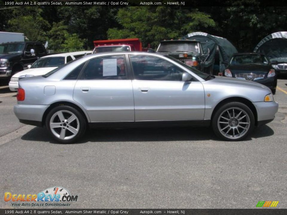 1998 Audi A4 2.8 quattro Sedan Aluminum Silver Metallic / Opal Grey Photo #8