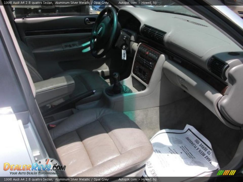 1998 Audi A4 2.8 quattro Sedan Aluminum Silver Metallic / Opal Grey Photo #10