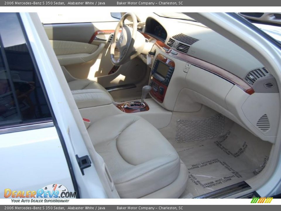 2006 Mercedes-Benz S 350 Sedan Alabaster White / Java Photo #13