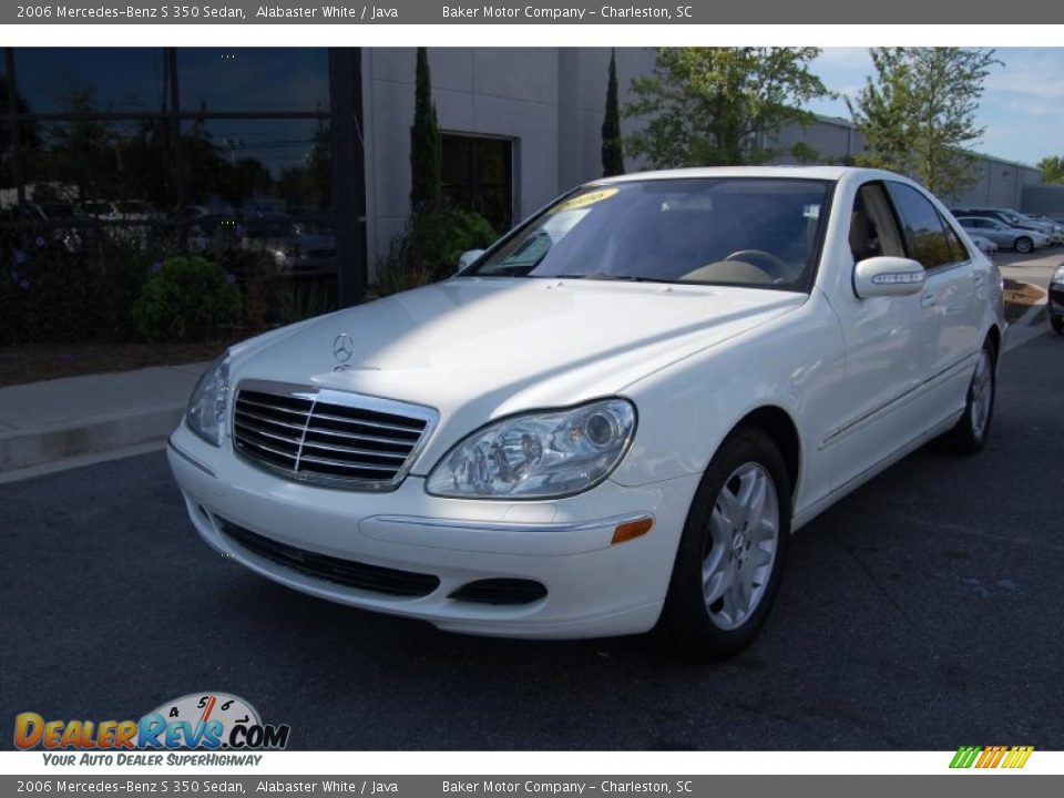 2006 Mercedes-Benz S 350 Sedan Alabaster White / Java Photo #14