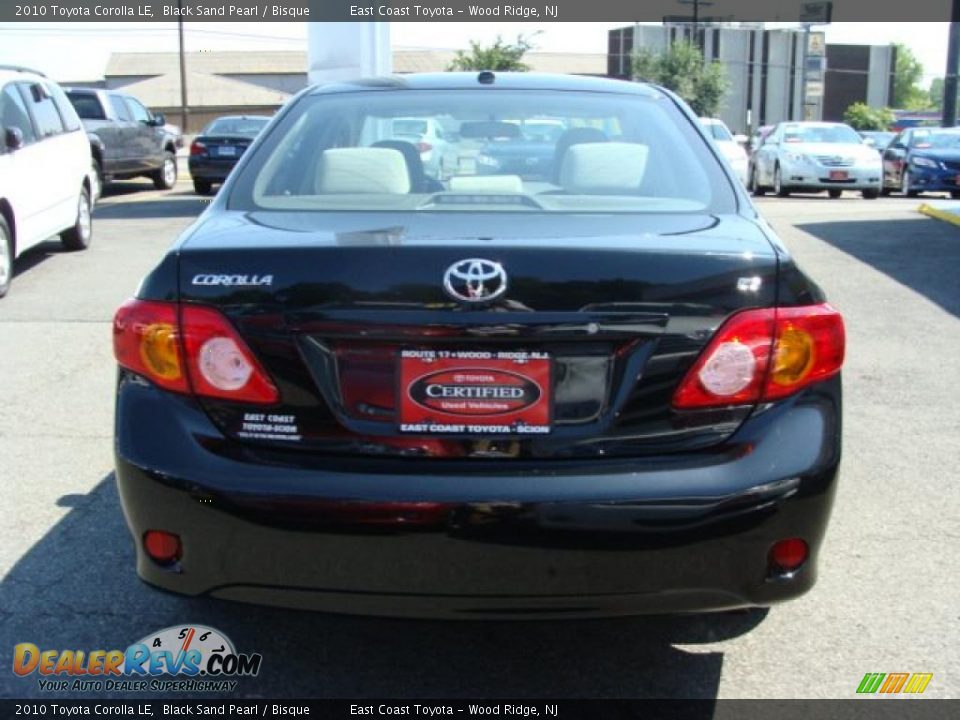 2010 Toyota Corolla LE Black Sand Pearl / Bisque Photo #4