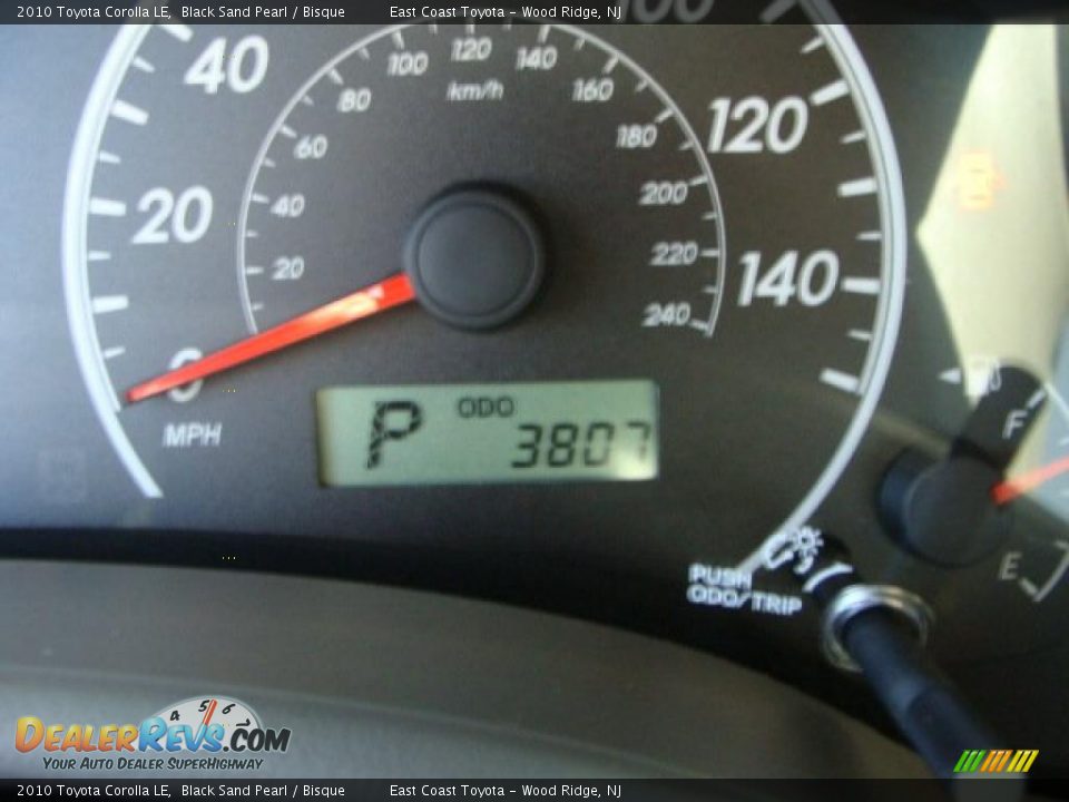 2010 Toyota Corolla LE Black Sand Pearl / Bisque Photo #9