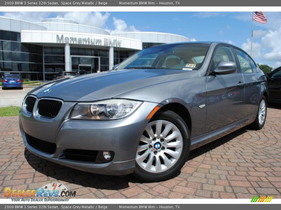 2009 BMW 3 Series 328i Sedan Space Grey Metallic / Beige Photo #1