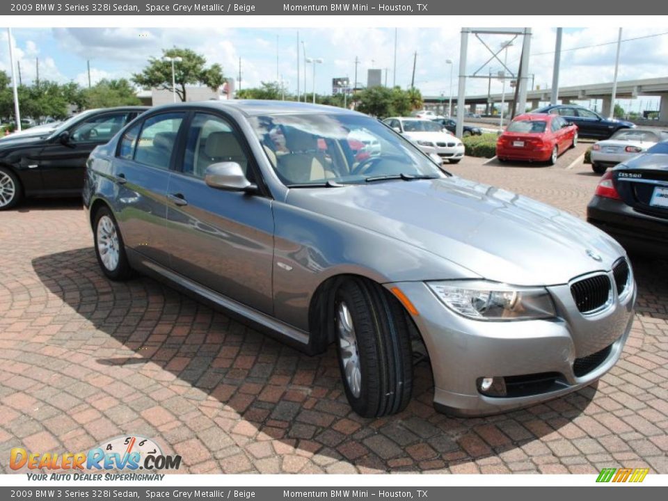 2009 BMW 3 Series 328i Sedan Space Grey Metallic / Beige Photo #7