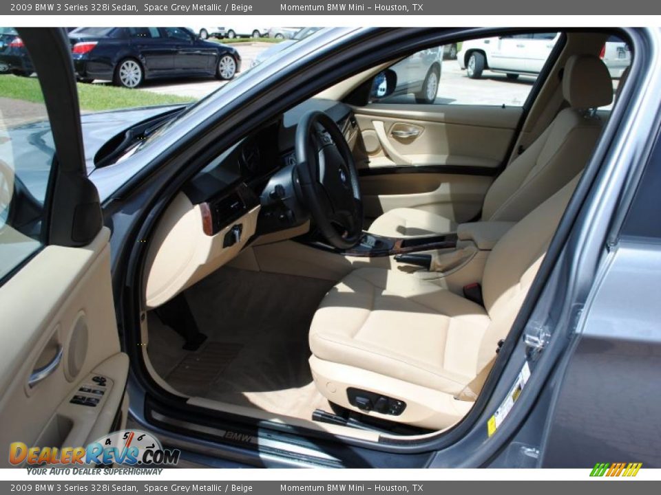 2009 BMW 3 Series 328i Sedan Space Grey Metallic / Beige Photo #13
