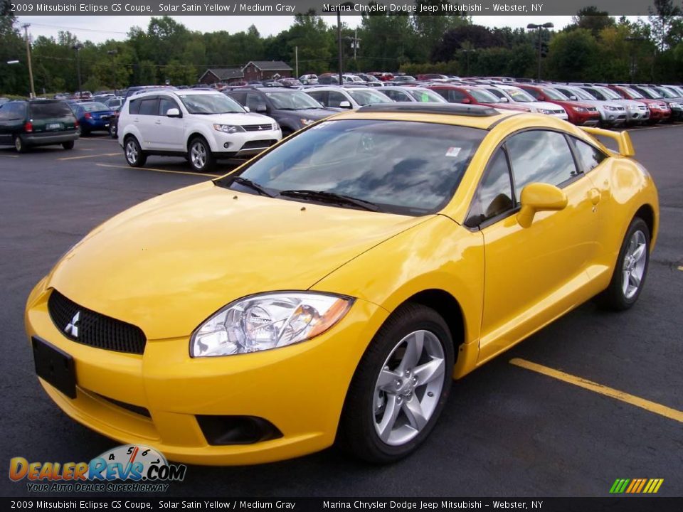 2009 Mitsubishi Eclipse GS Coupe Solar Satin Yellow / Medium Gray Photo #1