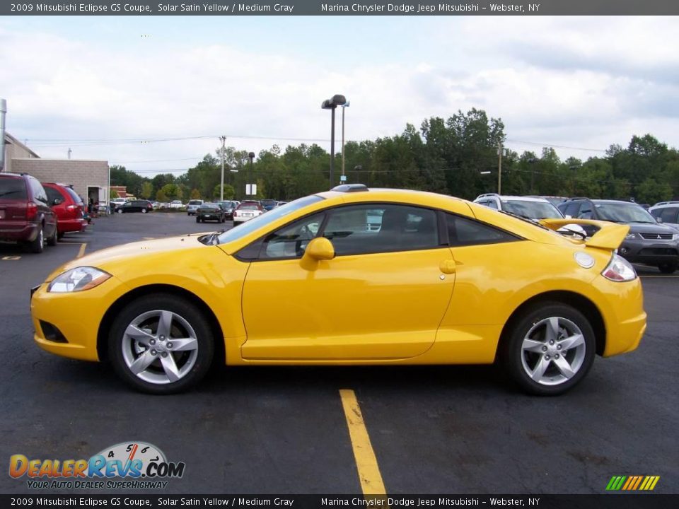 2009 Mitsubishi Eclipse GS Coupe Solar Satin Yellow / Medium Gray Photo #2