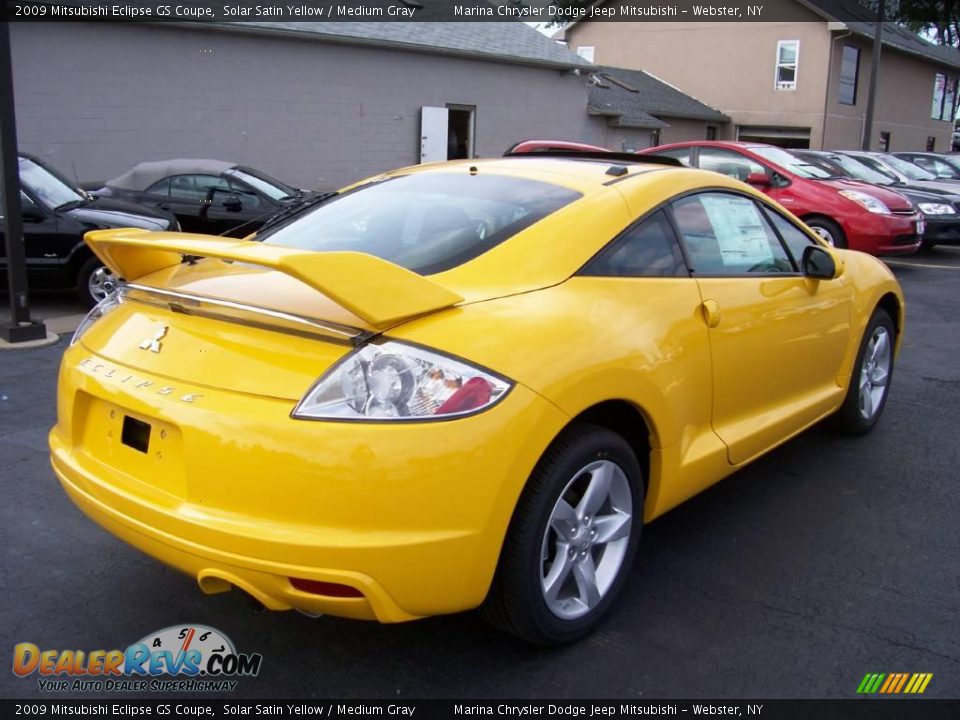 2009 Mitsubishi Eclipse GS Coupe Solar Satin Yellow / Medium Gray Photo #3