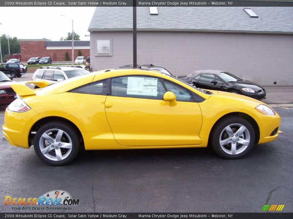 2009 Mitsubishi Eclipse GS Coupe Solar Satin Yellow / Medium Gray Photo #4