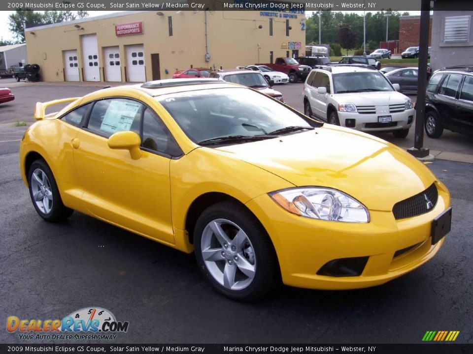 2009 Mitsubishi Eclipse GS Coupe Solar Satin Yellow / Medium Gray Photo #5