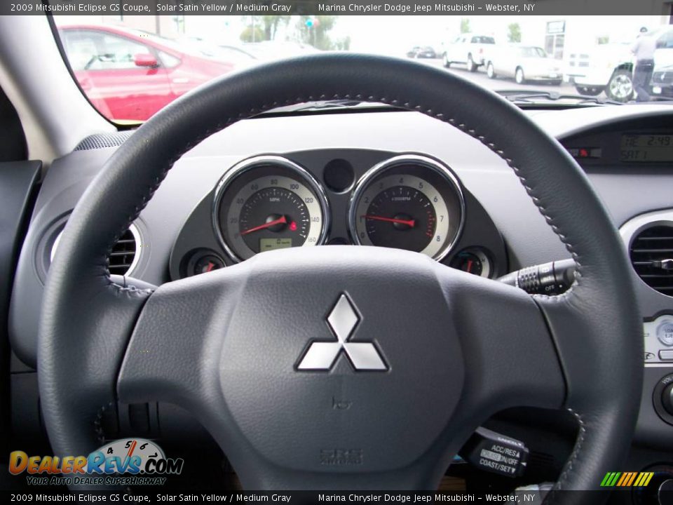 2009 Mitsubishi Eclipse GS Coupe Solar Satin Yellow / Medium Gray Photo #15
