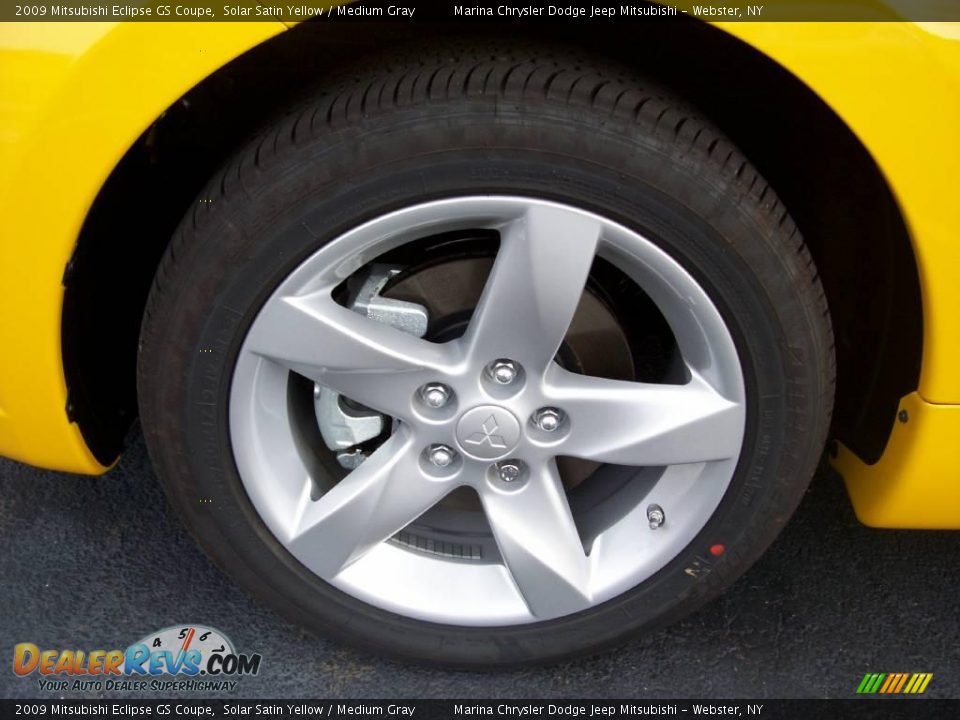 2009 Mitsubishi Eclipse GS Coupe Solar Satin Yellow / Medium Gray Photo #16