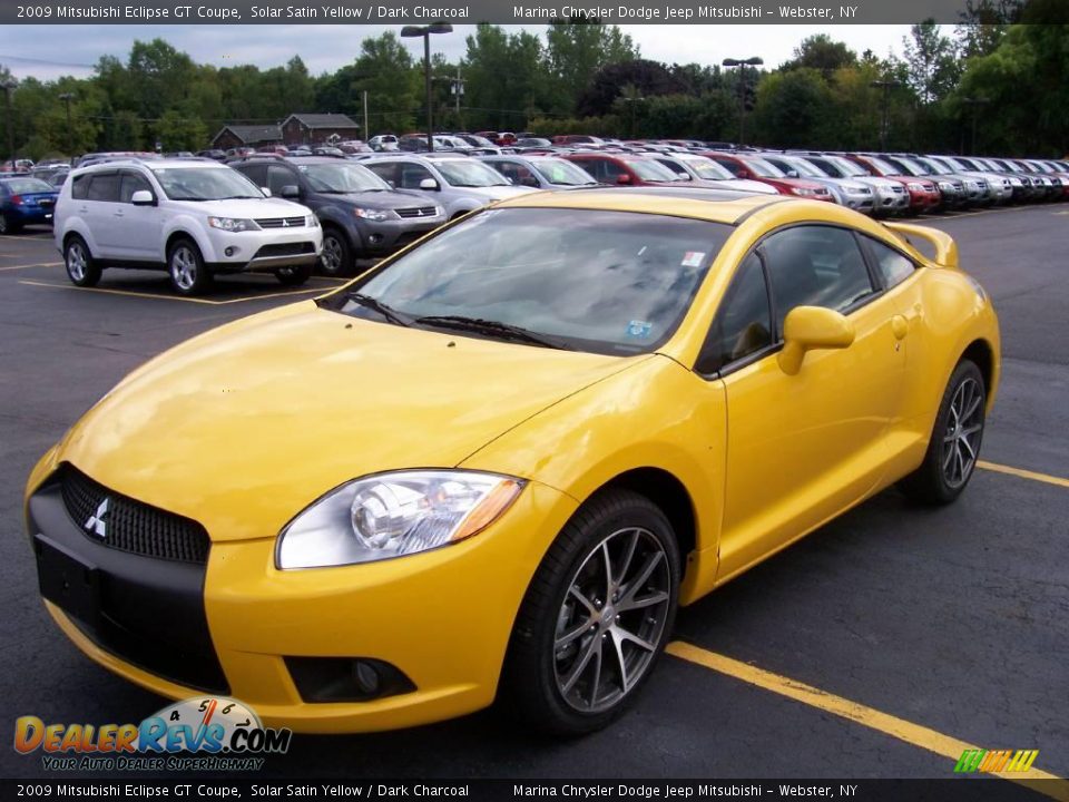 2009 Mitsubishi Eclipse GT Coupe Solar Satin Yellow / Dark Charcoal Photo #1