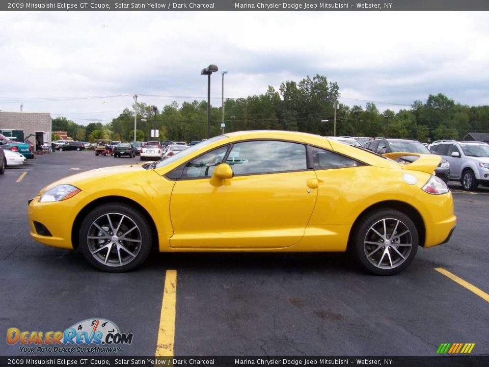 2009 Mitsubishi Eclipse GT Coupe Solar Satin Yellow / Dark Charcoal Photo #2