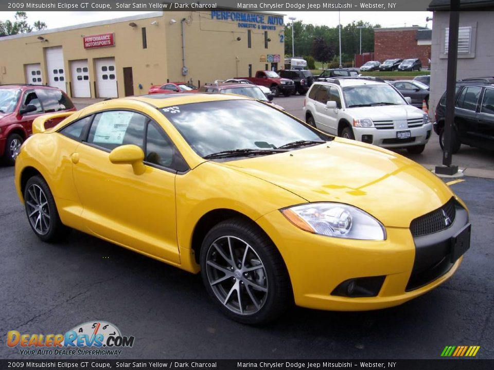 2009 Mitsubishi Eclipse GT Coupe Solar Satin Yellow / Dark Charcoal Photo #4