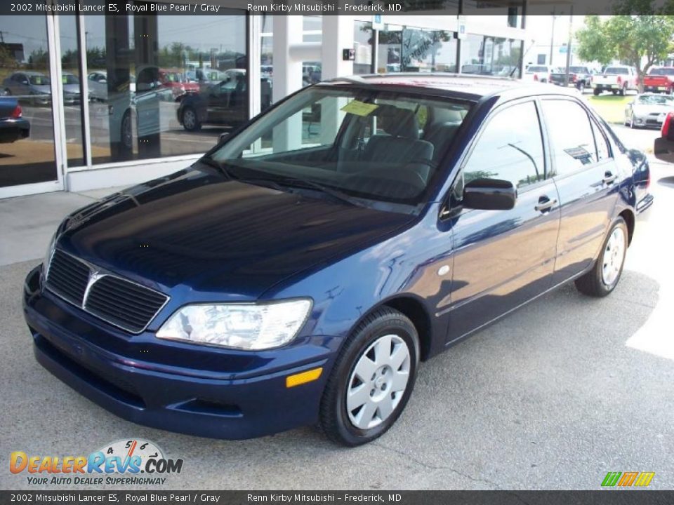 2002 Mitsubishi Lancer ES Royal Blue Pearl / Gray Photo #1