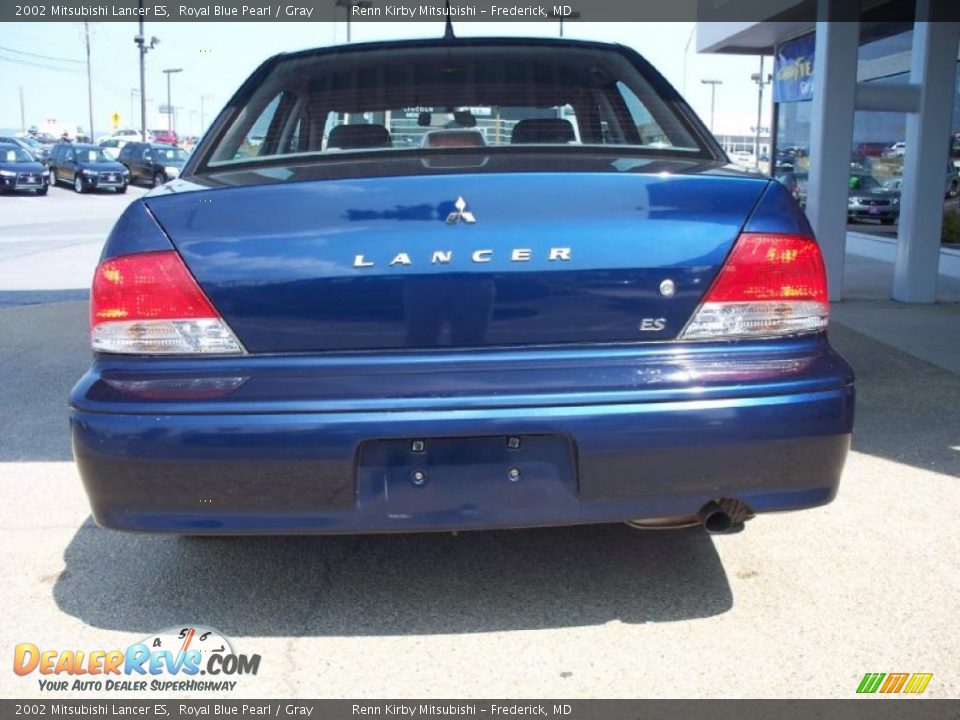 2002 Mitsubishi Lancer ES Royal Blue Pearl / Gray Photo #15