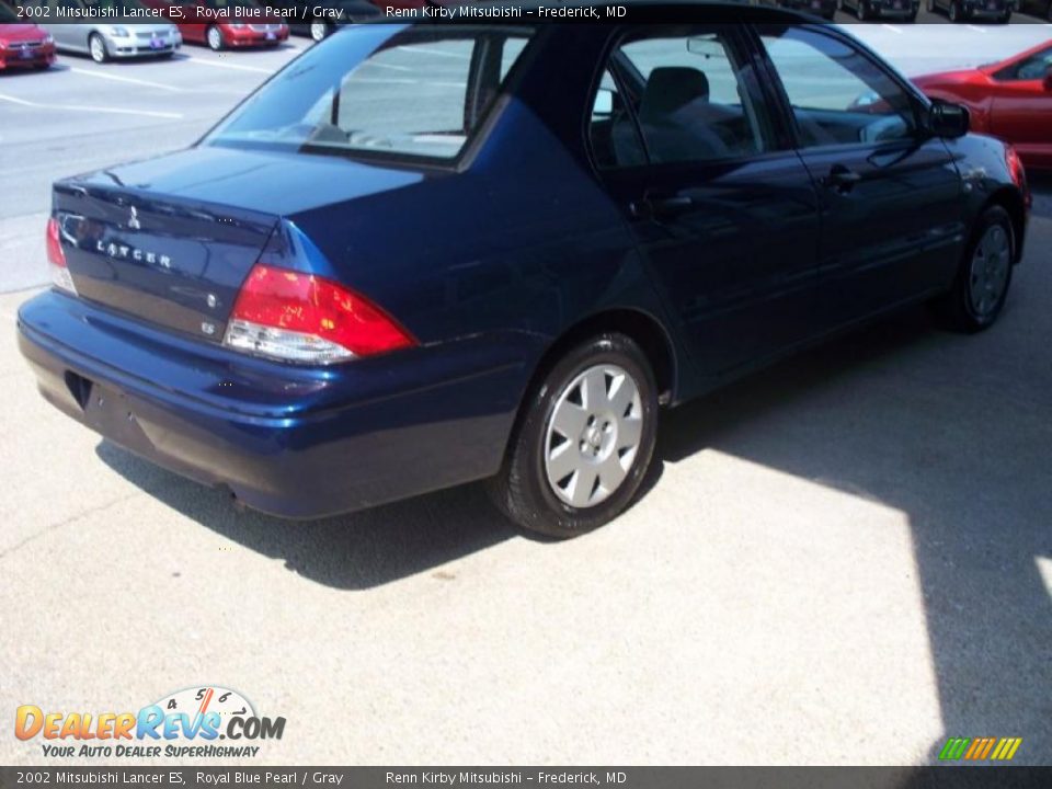 2002 Mitsubishi Lancer ES Royal Blue Pearl / Gray Photo #16