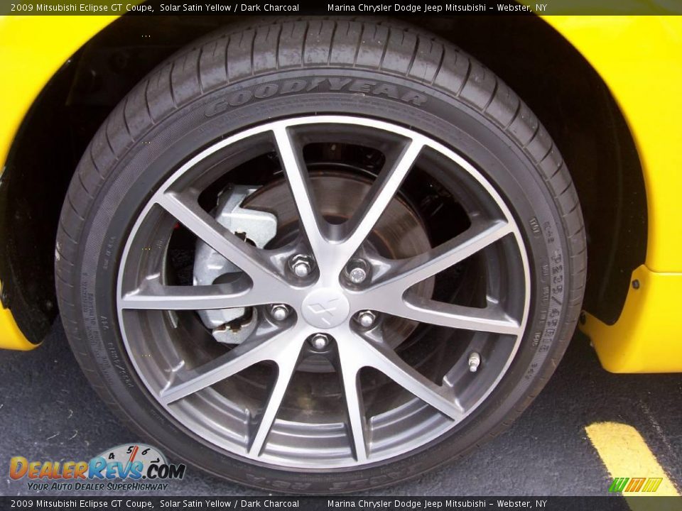 2009 Mitsubishi Eclipse GT Coupe Solar Satin Yellow / Dark Charcoal Photo #13