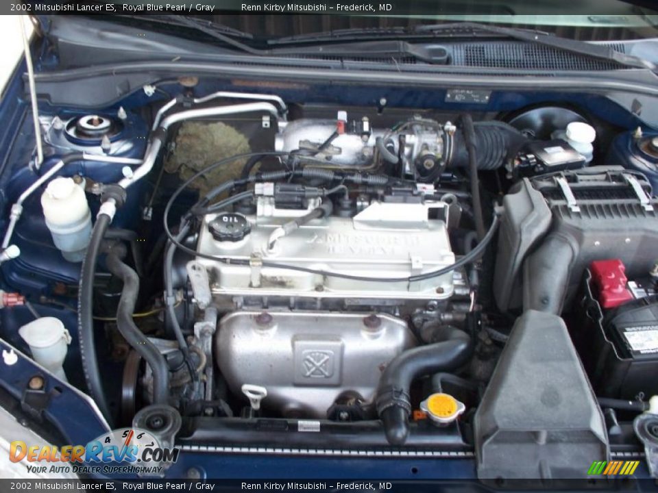 2002 Mitsubishi Lancer ES Royal Blue Pearl / Gray Photo #17