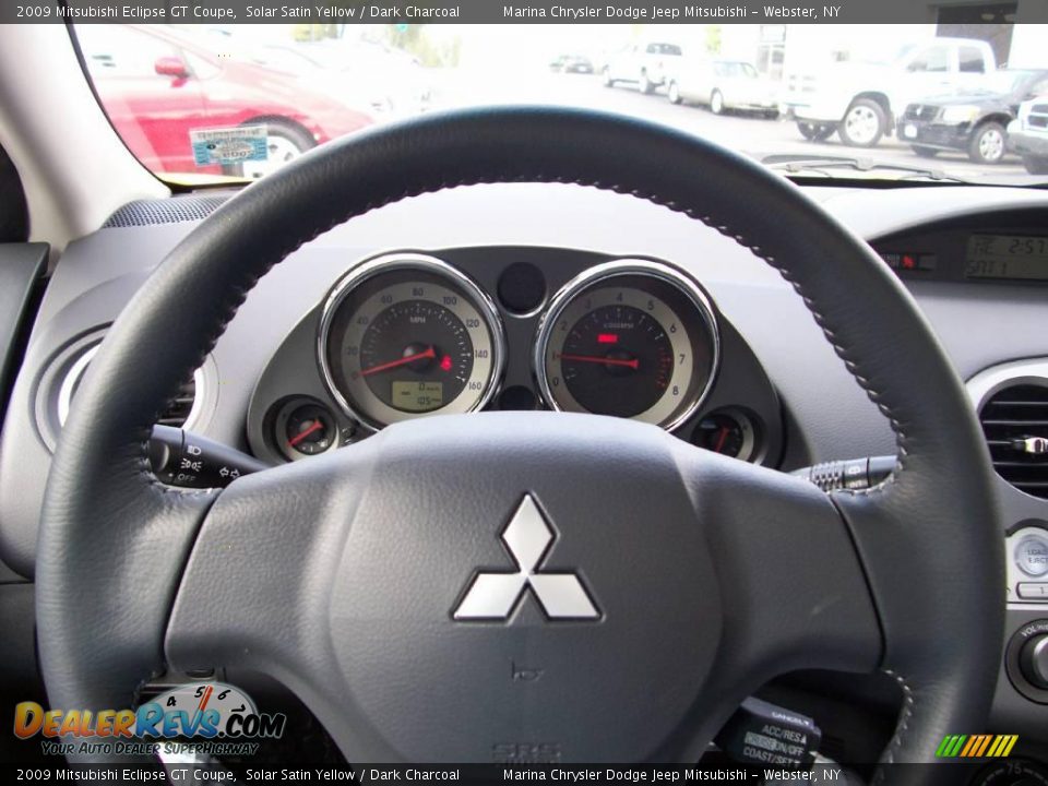 2009 Mitsubishi Eclipse GT Coupe Solar Satin Yellow / Dark Charcoal Photo #16