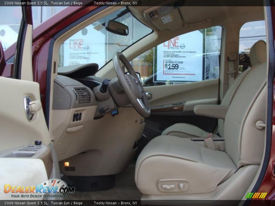 2009 Nissan Quest 3.5 SL Tuscan Sun / Beige Photo #13