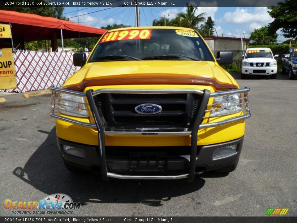 2004 Ford F150 FX4 SuperCab 4x4 Blazing Yellow / Black Photo #2