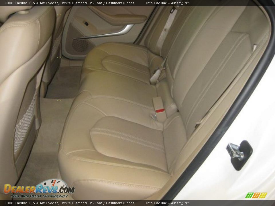 2008 Cadillac CTS 4 AWD Sedan White Diamond Tri-Coat / Cashmere/Cocoa Photo #6