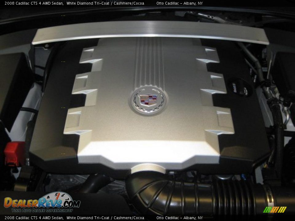 2008 Cadillac CTS 4 AWD Sedan White Diamond Tri-Coat / Cashmere/Cocoa Photo #12