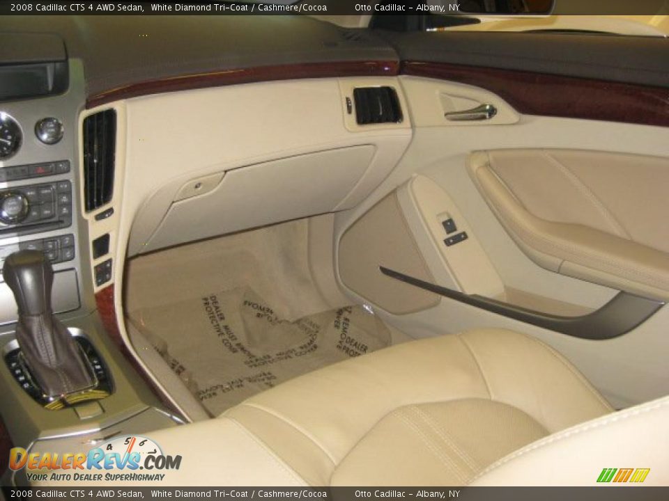 2008 Cadillac CTS 4 AWD Sedan White Diamond Tri-Coat / Cashmere/Cocoa Photo #17