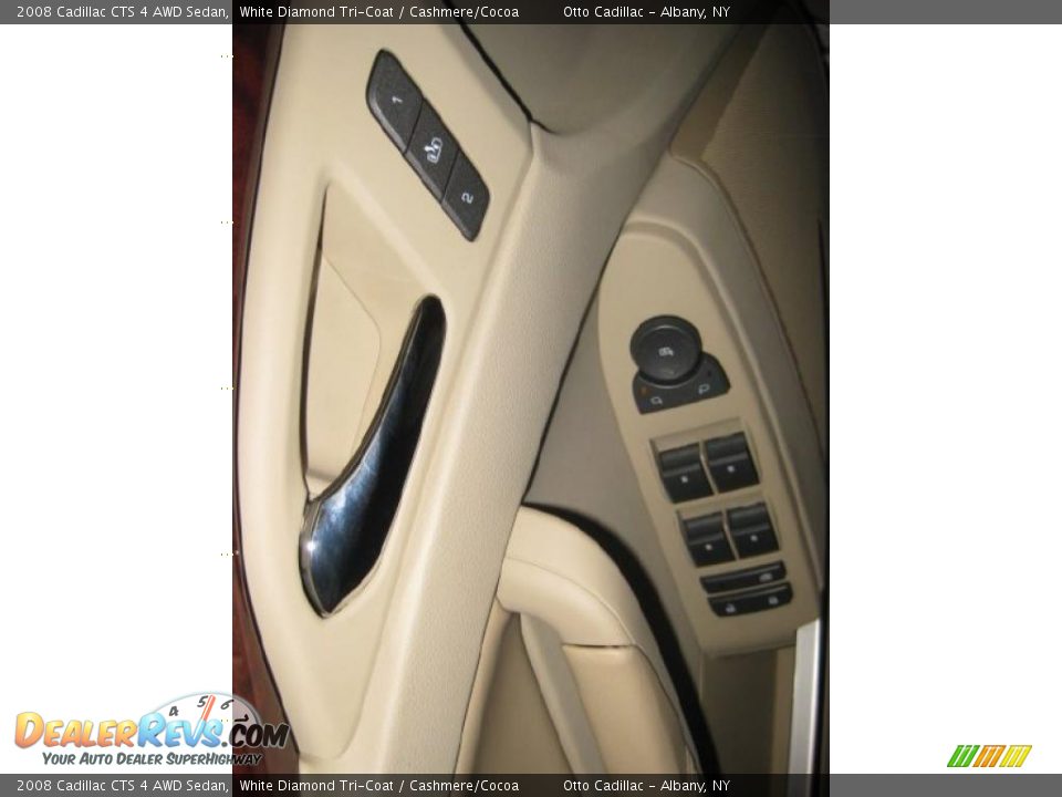 2008 Cadillac CTS 4 AWD Sedan White Diamond Tri-Coat / Cashmere/Cocoa Photo #20