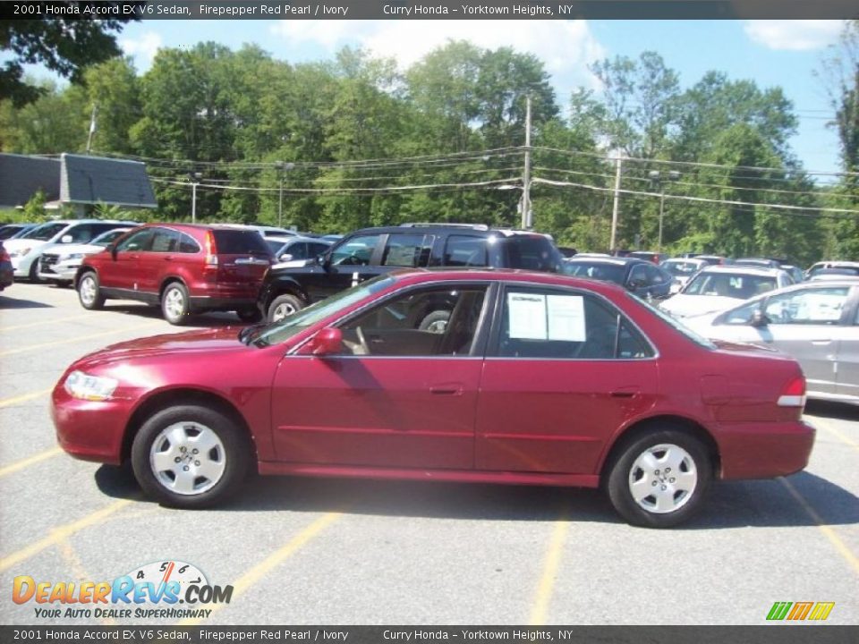 2001 Honda Accord EX V6 Sedan Firepepper Red Pearl / Ivory Photo #22