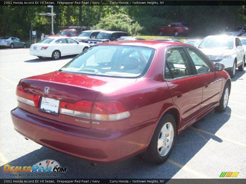 2001 Honda Accord EX V6 Sedan Firepepper Red Pearl / Ivory Photo #24