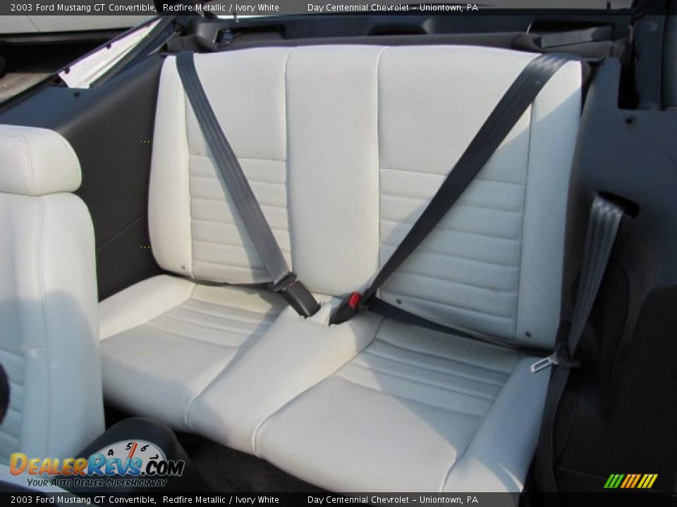 2003 Ford Mustang GT Convertible Redfire Metallic / Ivory White Photo #11