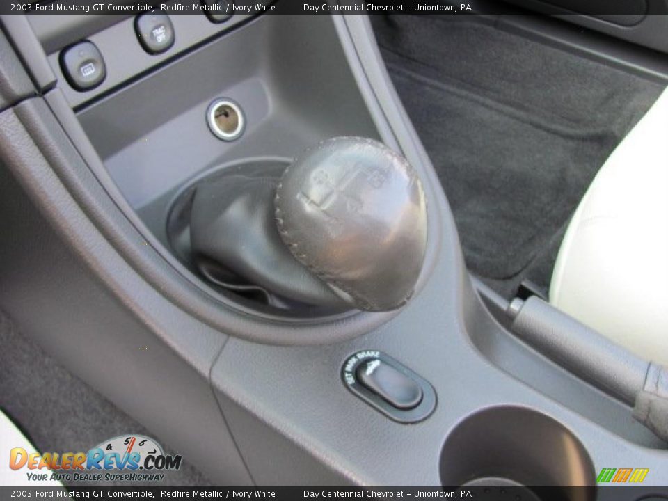 2003 Ford Mustang GT Convertible Redfire Metallic / Ivory White Photo #13