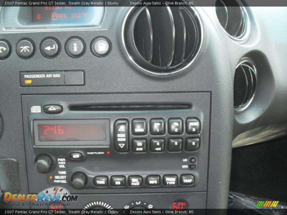 2007 Pontiac Grand Prix GT Sedan Stealth Gray Metallic / Ebony Photo #15
