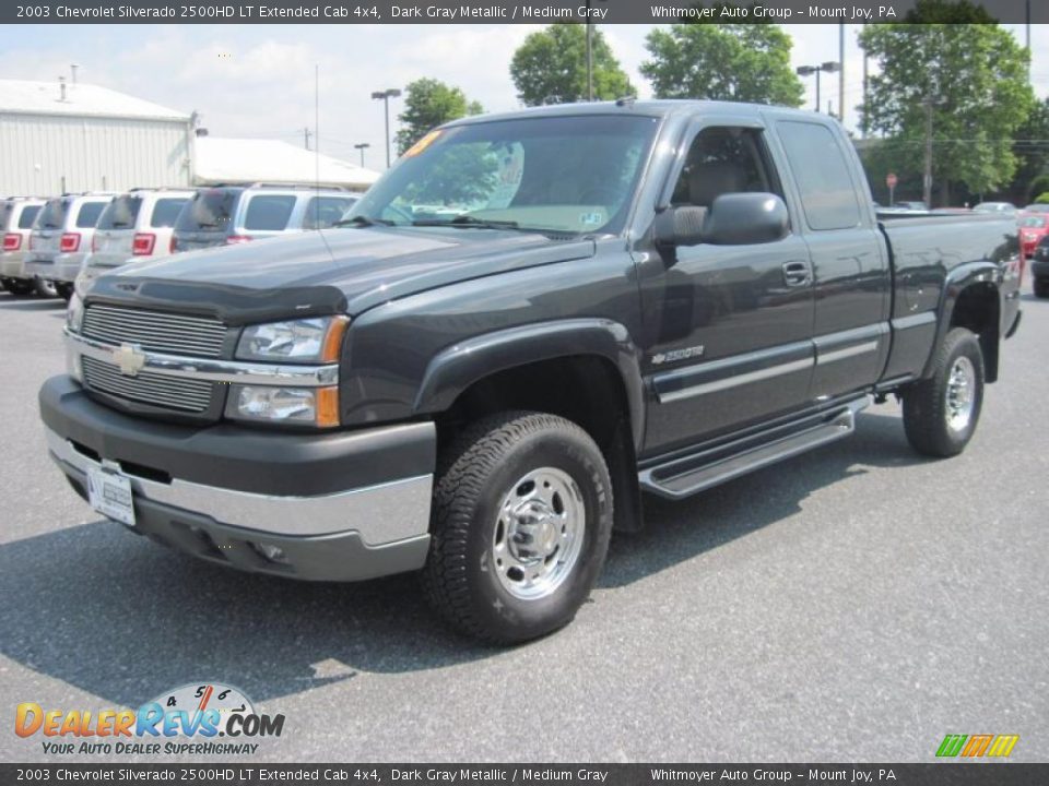 2003 Chevrolet Silverado 2500HD LT Extended Cab 4x4 Dark Gray Metallic / Medium Gray Photo #3